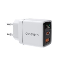  Lādētājs Choetech PD6052 USB-C/USB-A PD35W GaN white 